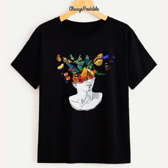 Head of David Butterflies Graphic Tee & Earrings - Picture 2 of 16